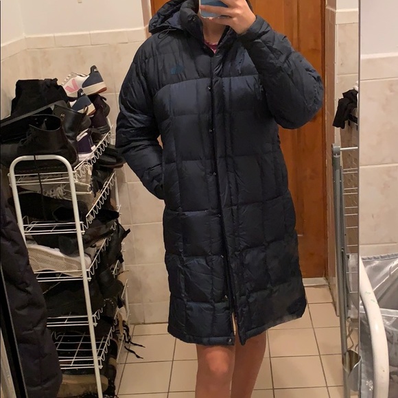The North Face Navy Long Women’s Puffer - Picture 5 of 6